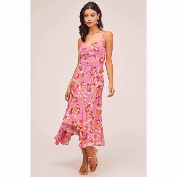 ASTR the Label Janine Floral Print Midi Dress - M - Picture 1 of 14